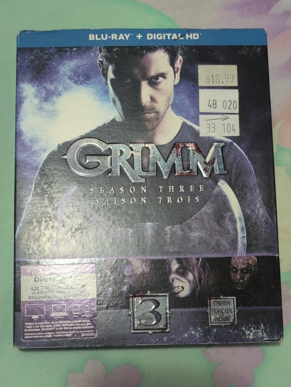Grimm Season Three Blu-ray - Purple